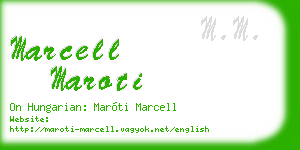 marcell maroti business card